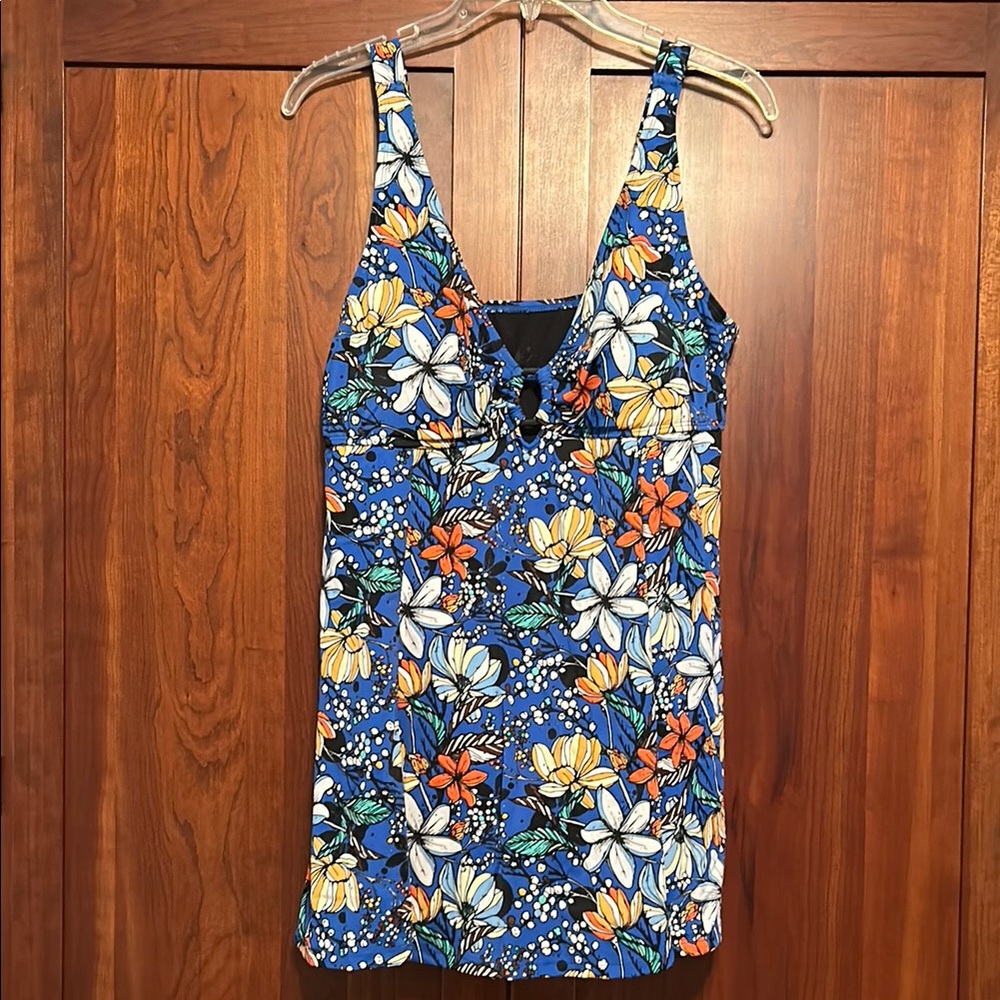 Floral Blue One-Piece Swimsuit
